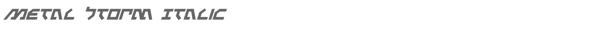 Metalstorm metalstormital.ttf font preview