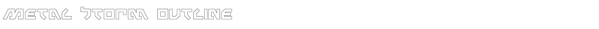 Metalstorm metalstormout.ttf font preview