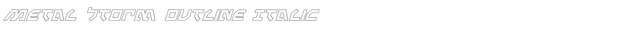 Metalstorm metalstormoutital.ttf font preview