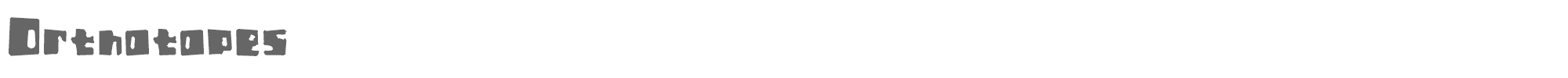 Sample characters Orthotopes Font