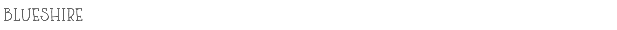 Sample characters Blueshire Font