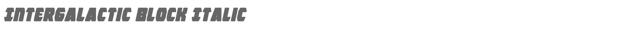Intergalactic intergalacticblockital.ttf font preview