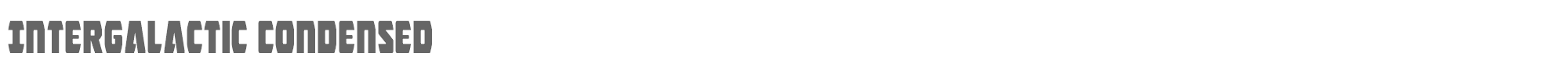 Intergalactic intergalacticcond.ttf font preview