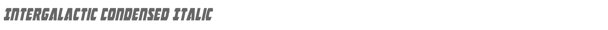 Intergalactic intergalacticcondital.ttf font preview