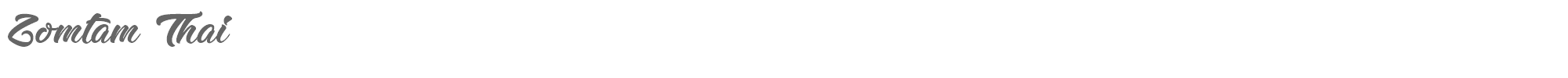 Sample characters Zomtam Thai Font