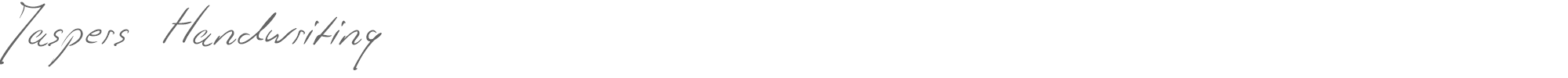 Sample characters Jaspers Handwriting Font