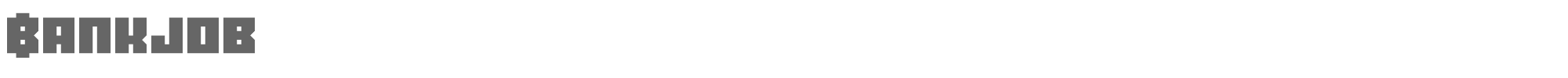 Sample characters Bankjob Font