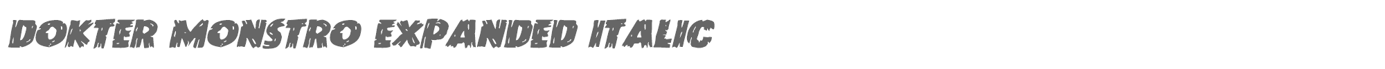 Dokter Monstro doktermonstroexpandital.ttf font preview