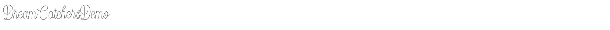 Sample characters Dream Catchers Font