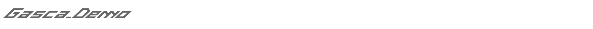 Sample characters Gasca Font