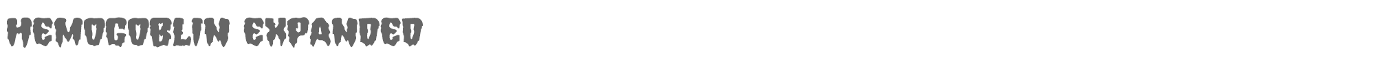 Hemogoblin hemogoblinexpand.ttf font preview