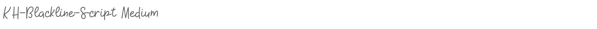 Sample characters KH Blackline Script Font