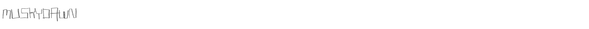 Sample characters Musky Dawn Font