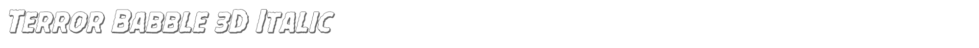 Terror Babble terrorbabble3dital.ttf font preview