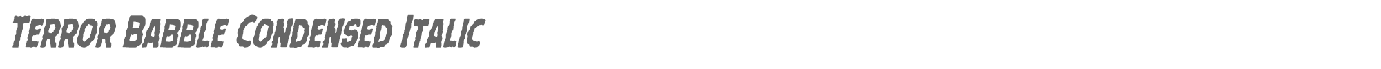 Terror Babble terrorbabblecondital.ttf font preview