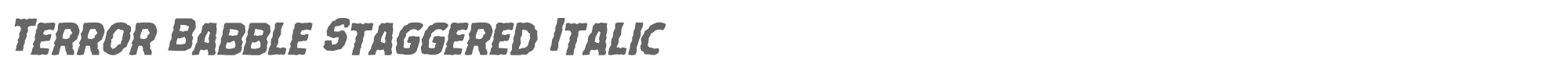 Terror Babble terrorbabblestagital.ttf font preview