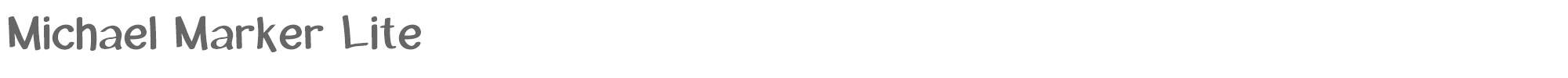 Sample characters Michael Marker Font
