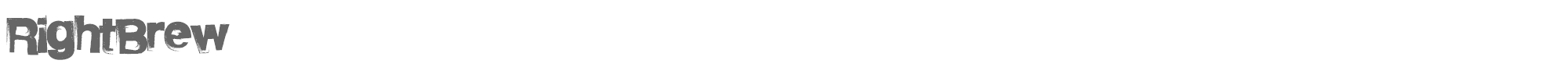 Sample characters Right Brew Font