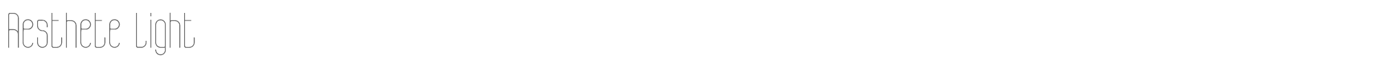 Sample characters Aesthete Font