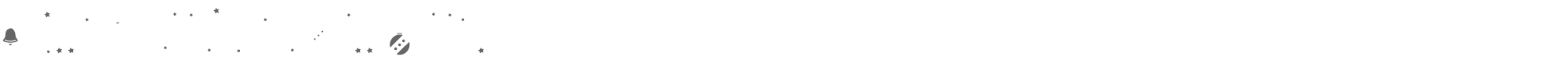 Sample characters Hello Christmas Icons Font