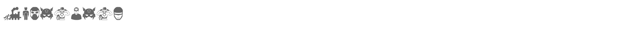 Sample characters Super Hero Font