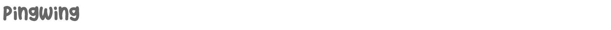 Sample characters Pingwing Font