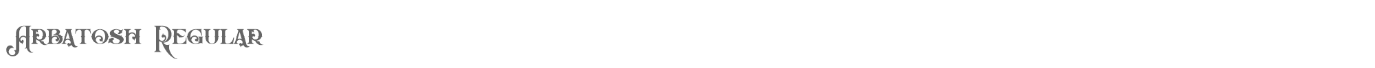 Arbatosh ArbatoshRegular.ttf font preview