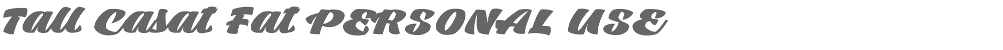 Tall Casat TallCasatFat_PERSONAL_USE.ttf font preview
