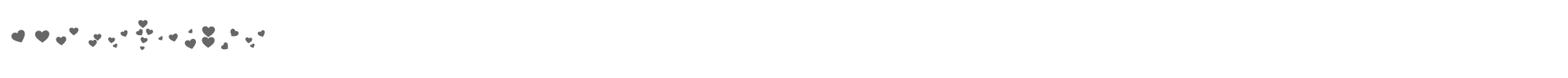 Sample characters Bonus Hearts Font