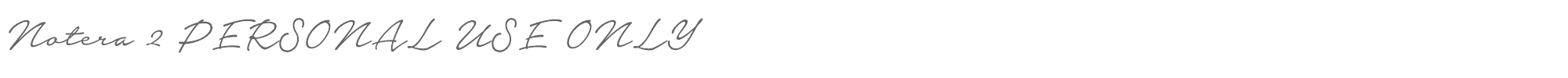 Notera 2 Notera2Light_PERSONAL.ttf font preview