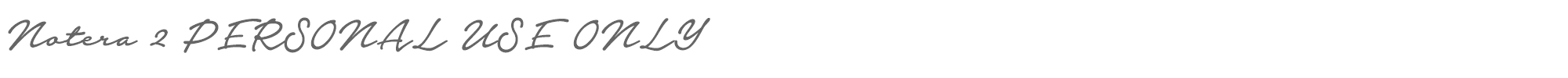 Notera 2 Notera2Medium_PERSONAL.ttf font preview
