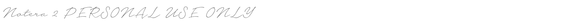 Notera 2 Notera2Thin_PERSONAL.ttf font preview