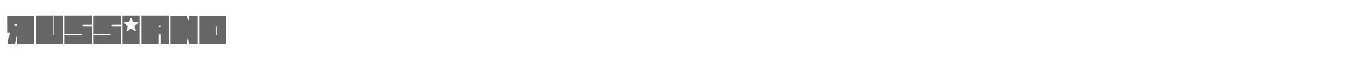 Sample characters Russiano Font