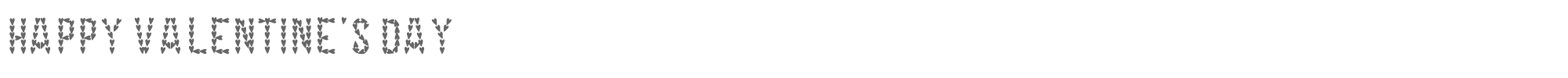 Sample characters Happy Valentine's Day Font