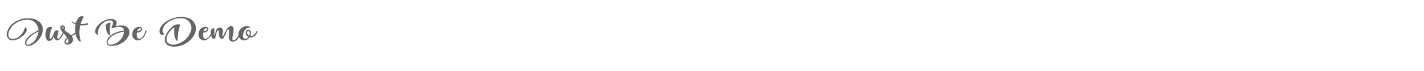 Sample characters Just Be Font