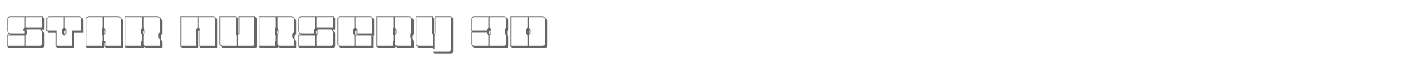 Star Nursery starnursery3d.ttf font preview