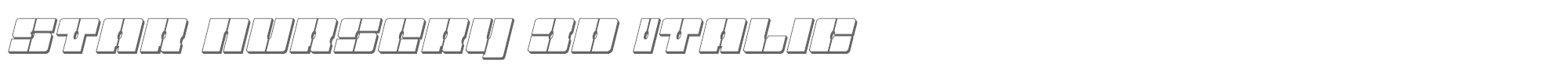 Star Nursery starnursery3dital.ttf font preview