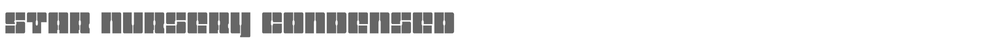 Star Nursery starnurserycond.ttf font preview