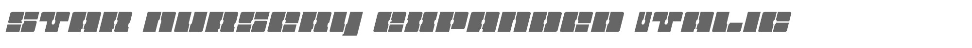Star Nursery starnurseryexpandital.ttf font preview