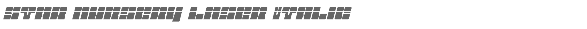 Star Nursery starnurserylaserital.ttf font preview