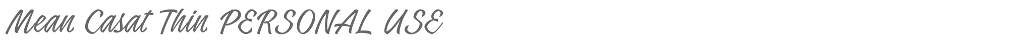 Mean Casat MeanCasatThin_PERSONAL_USE.ttf font preview