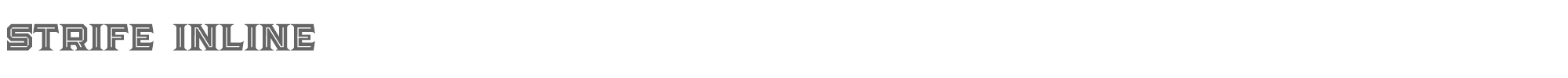 Sample characters Strife Font