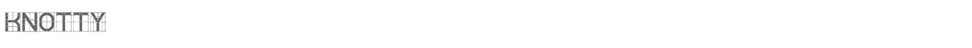 Sample characters Knotty Font