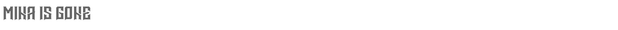 Sample characters Mina is gone Font