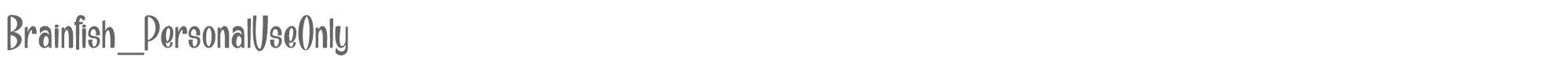 Sample characters Brainfish Font