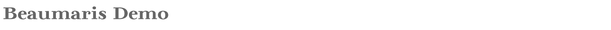 Sample characters Beaumaris Font