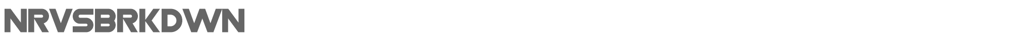 Sample characters Nrvsbrkdwn Font