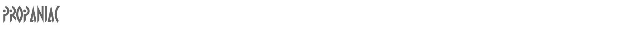 Sample characters Propaniac Font