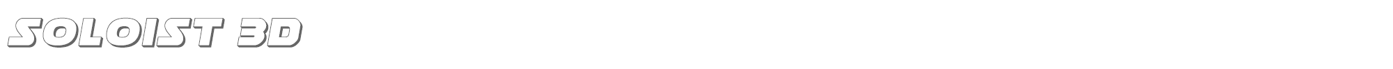 Soloist soloist3d.ttf font preview