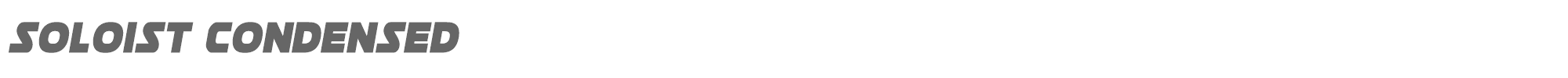 Soloist soloistcond.ttf font preview